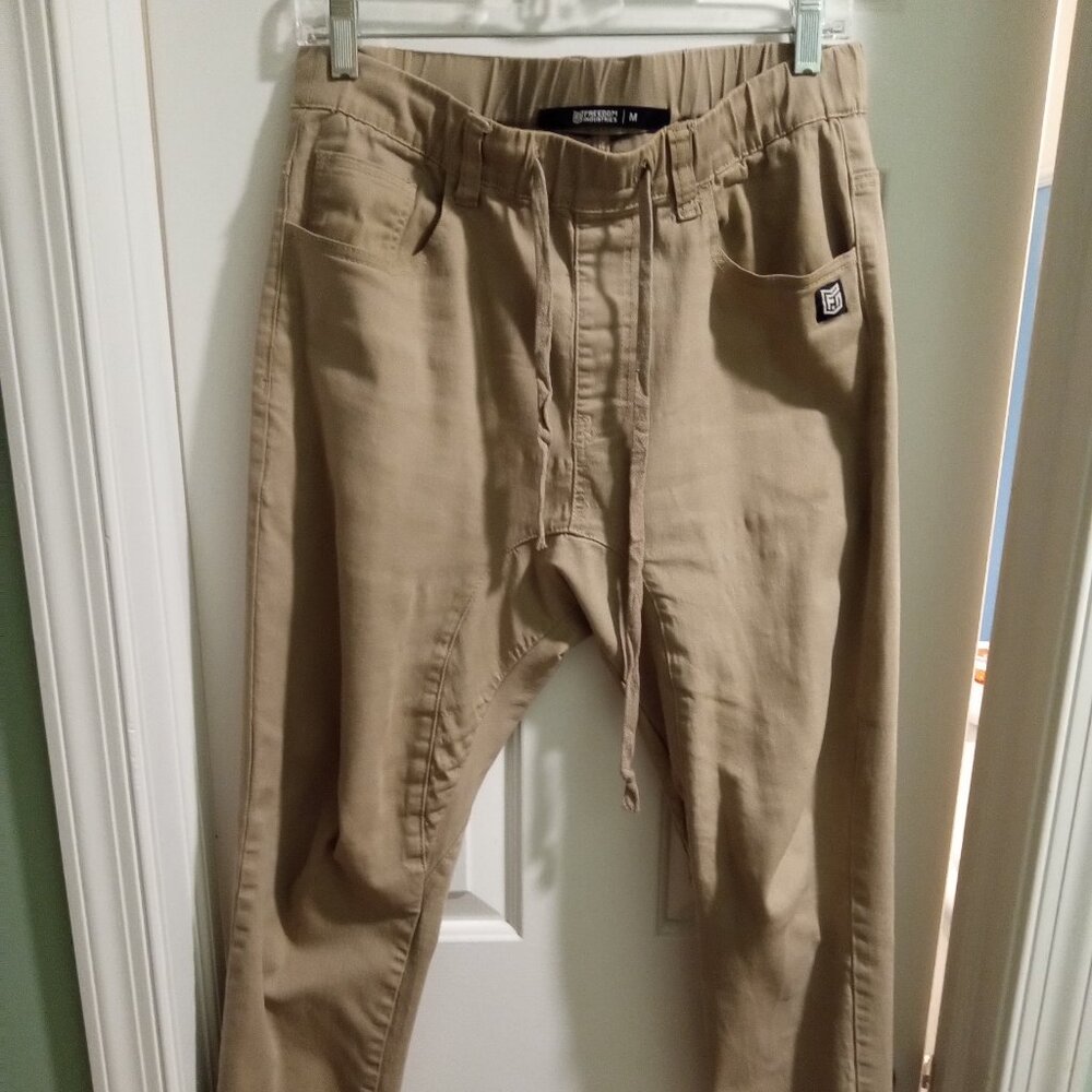 Freedom Industries Beige joggers mens medium drawstring